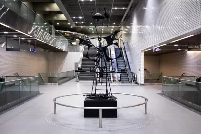 Photo de l'œuvre d'art station Barrière de Paris ligne B du métro (Agrandir l'image - fenêtre modale)