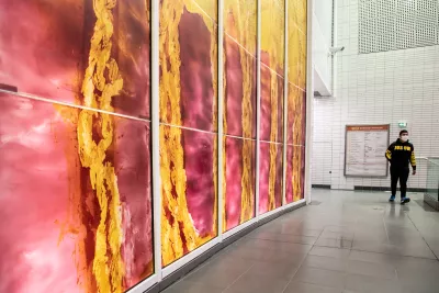 Photo de l'œuvre d'art station Saouzelong ligne B du métro (Agrandir l'image - fenêtre modale)