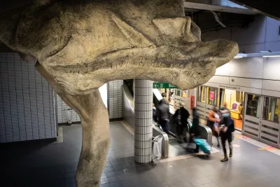 Photo de l'œuvre d'art station Mirail Université ligne A du métro (Agrandir l'image - fenêtre modale)